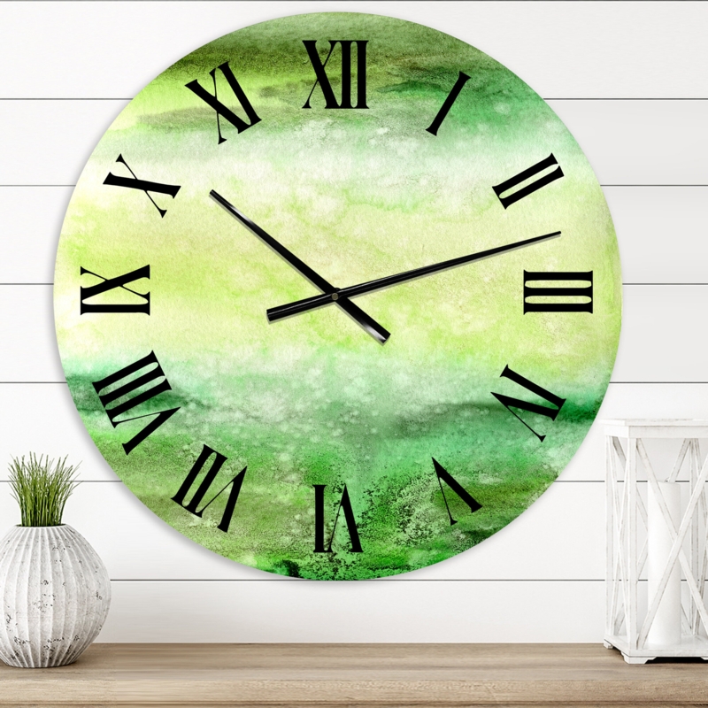 Vintage Oval Wall Clock with Roman Numerals