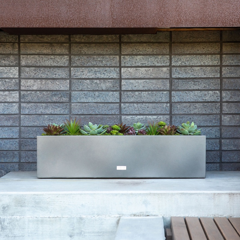 Metallic Series Galvanized Steel Planter Box
