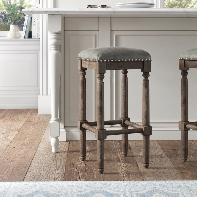 Distressed Farmhouse Bar Stool