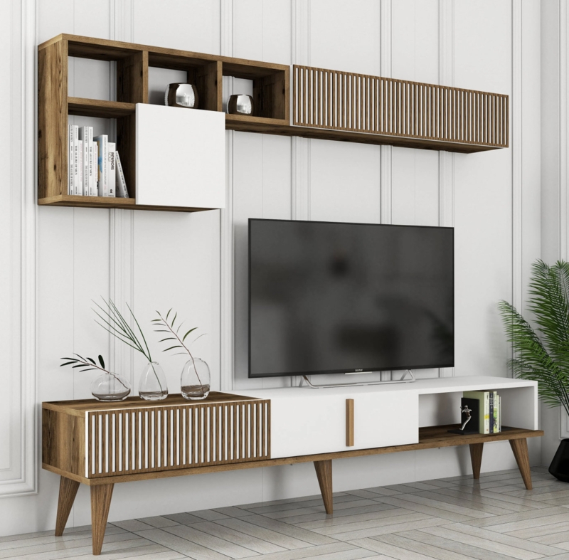 Cappuccino Entertainment Wall Unit