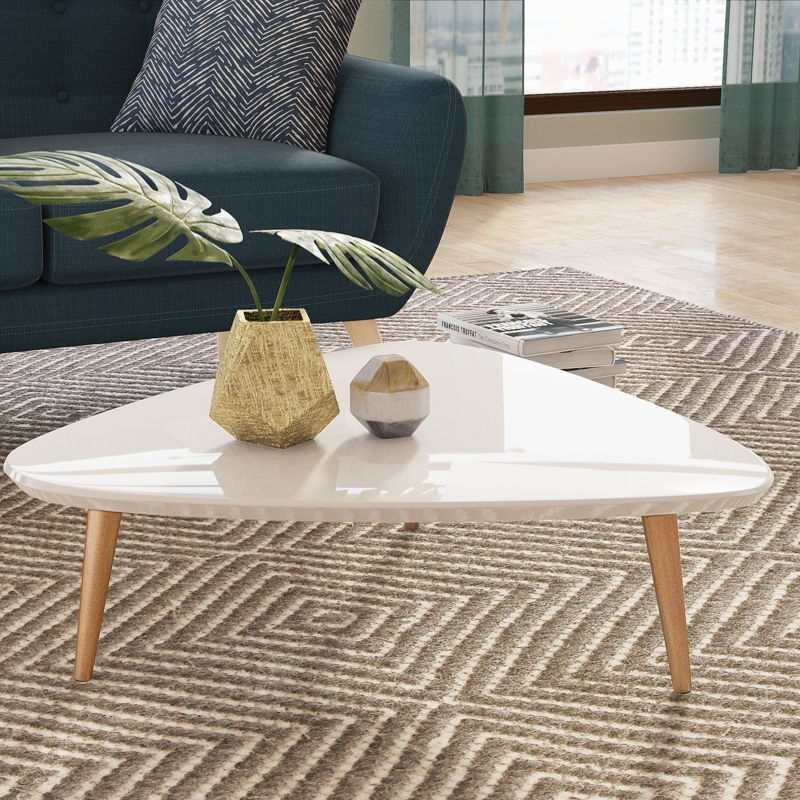 Triangular Mid-Century Modern Coffee Table