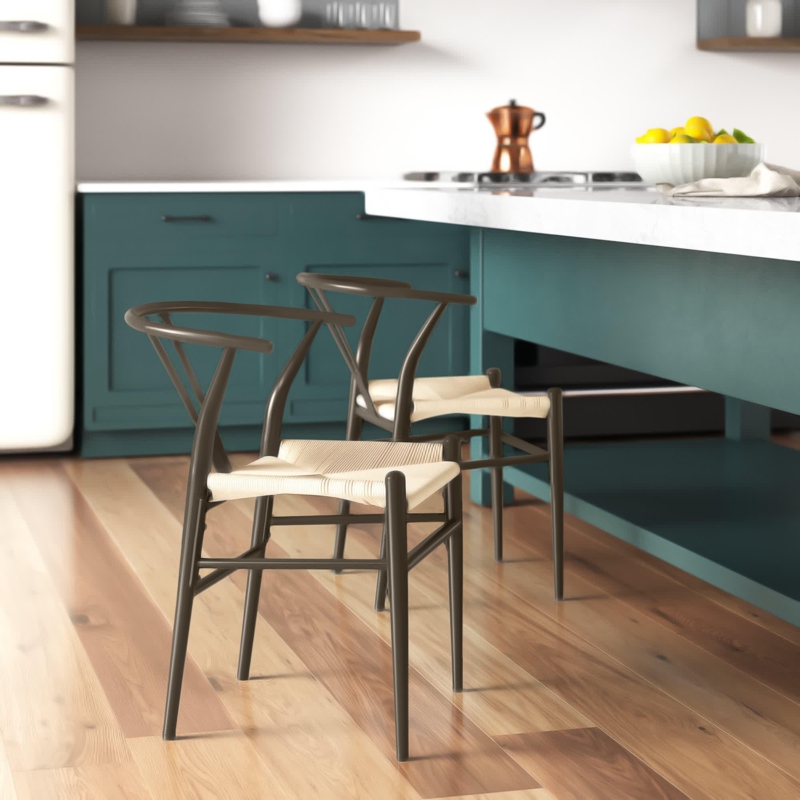 Y-Shaped Backrest Dining Chairs Set of 2