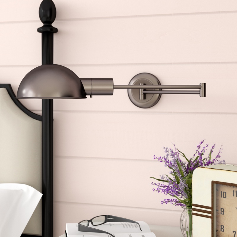 Mikole Steel Plug-in Swing Arm Sconce