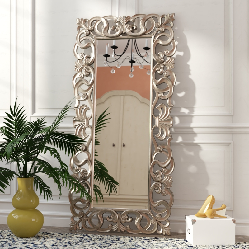 Antique Silver Baroque Wall Mirror