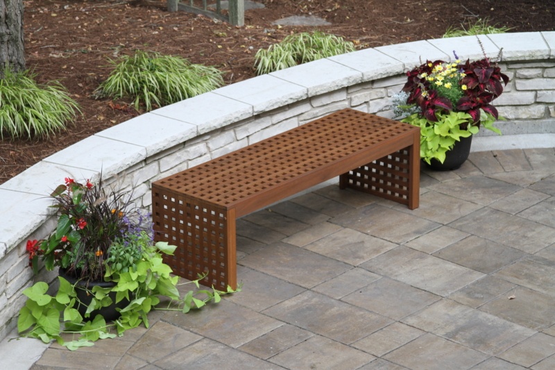 Millstone Eucalyptus Outdoor Bench