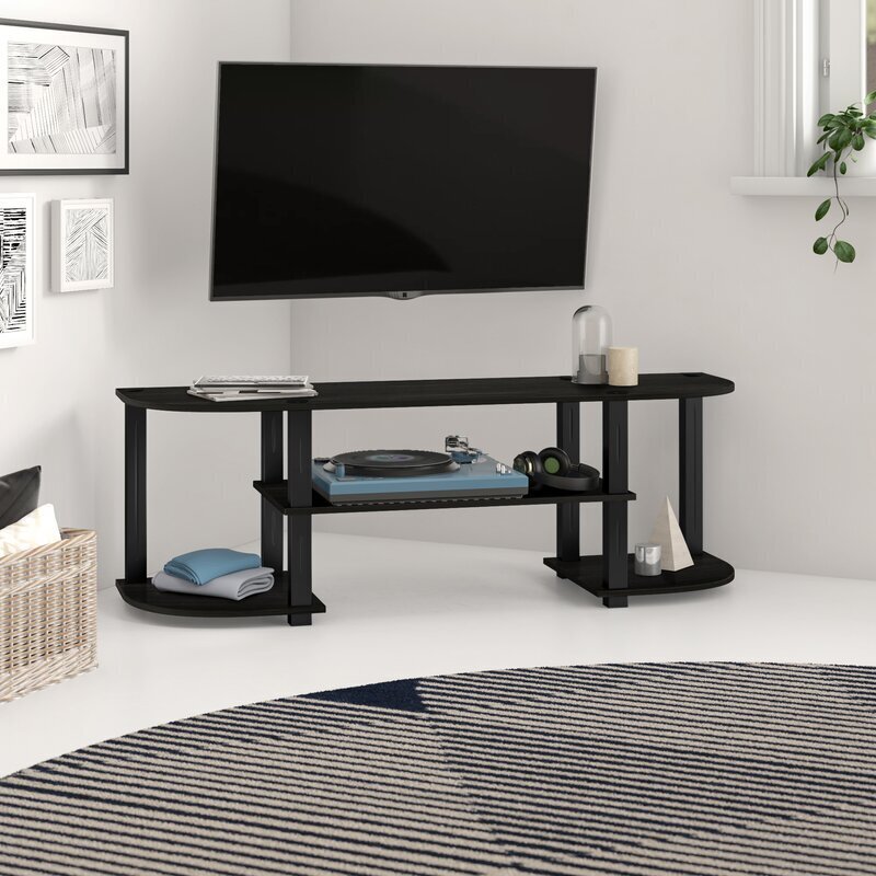 Minimalistic Black TV Rack Design