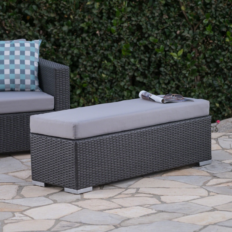 Minkashi Wicker Outdoor Bench