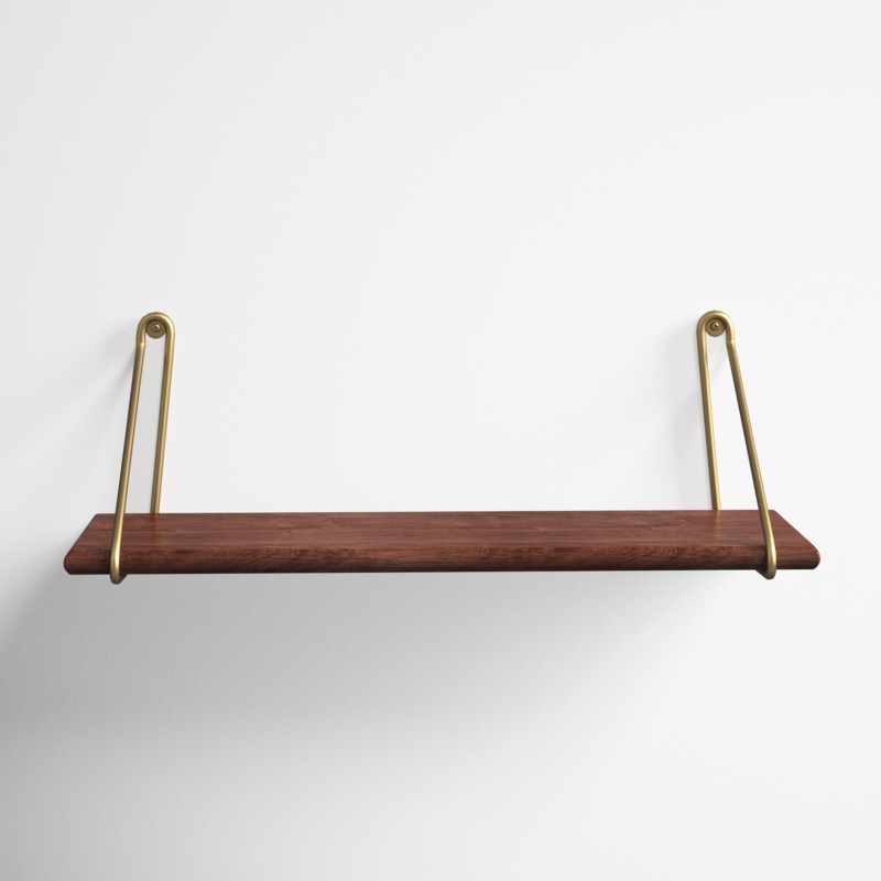 Wall-Mounted Mango Wood Shelf
