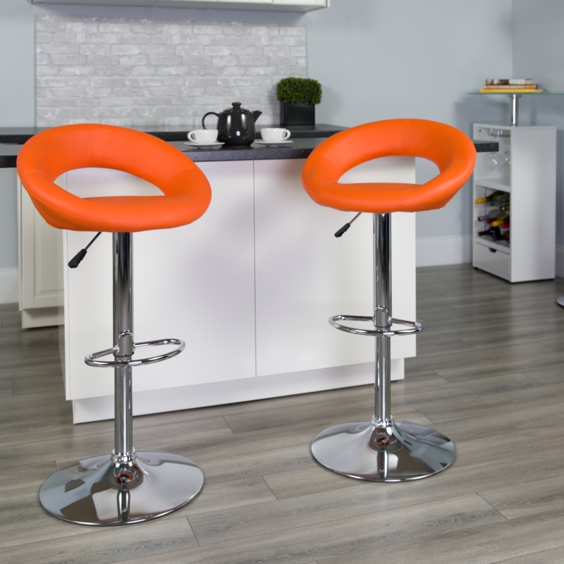 Orbit-Style Adjustable Height Bar Stool Set