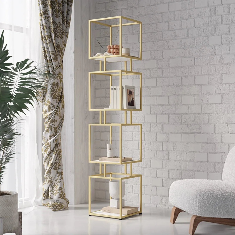 Mischa 59'' H x 12'' W Solid Wood Etagere Bookcase