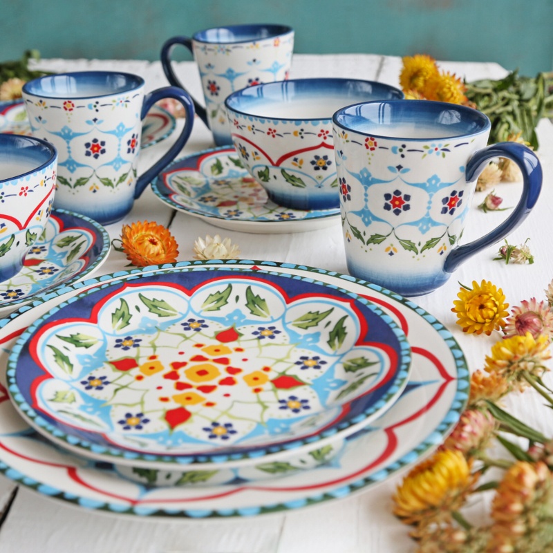 Mistana™ Eden Stoneware Dinnerware Set - Service for 4