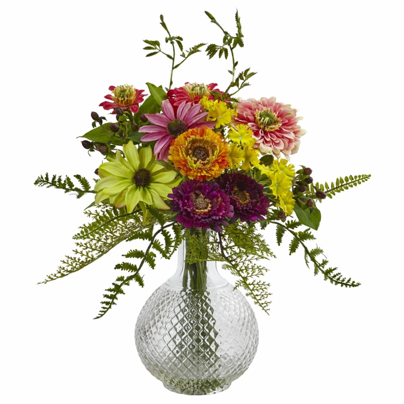 Mixed Floral Arrangements in Vase