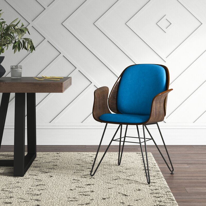 Mixed material Modern Leather Accent Chair