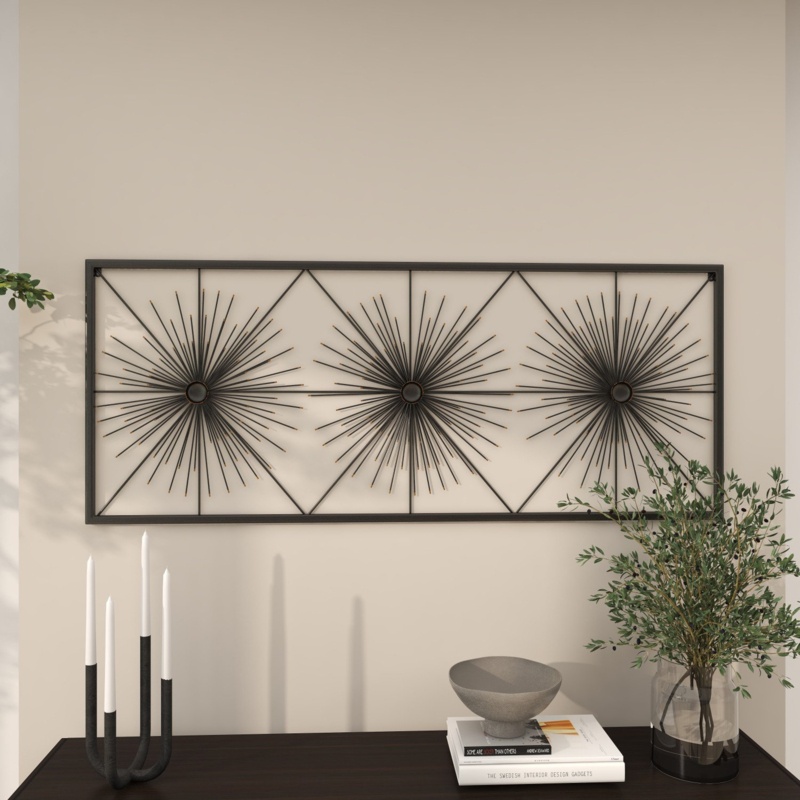 Contemporary Starburst Metal Wall Decor