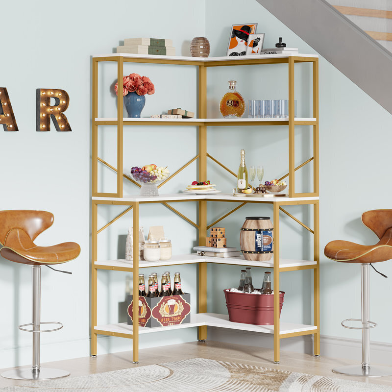 Modern Free Standing Corner Shelf Unit