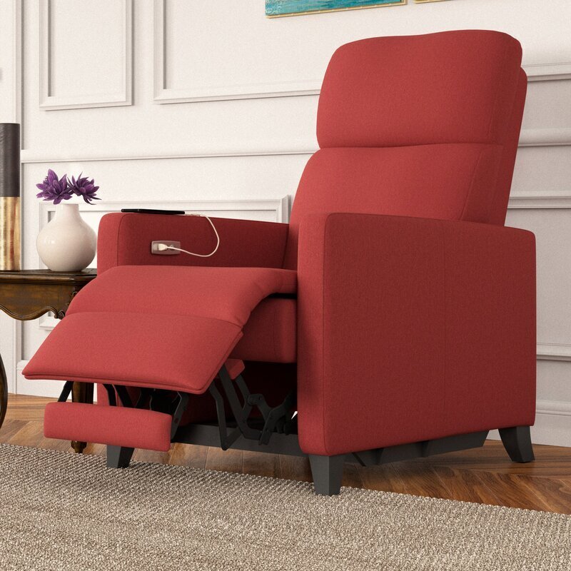 Modern Small Space Wall Hugger Power Recliner