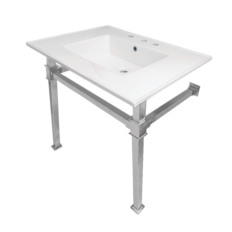 Ceramic Countertop Console Sink Set