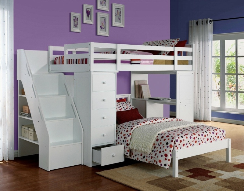 Montelimar Twin 5 Drawer Loft Bed with Bookcase by Harriet Bee