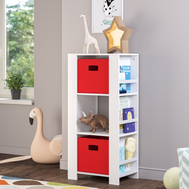 Kid's Cubby Storage Tower with Bookshelves