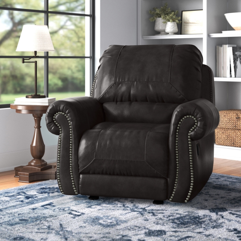 Faux Leather Rocking Recliner Chair