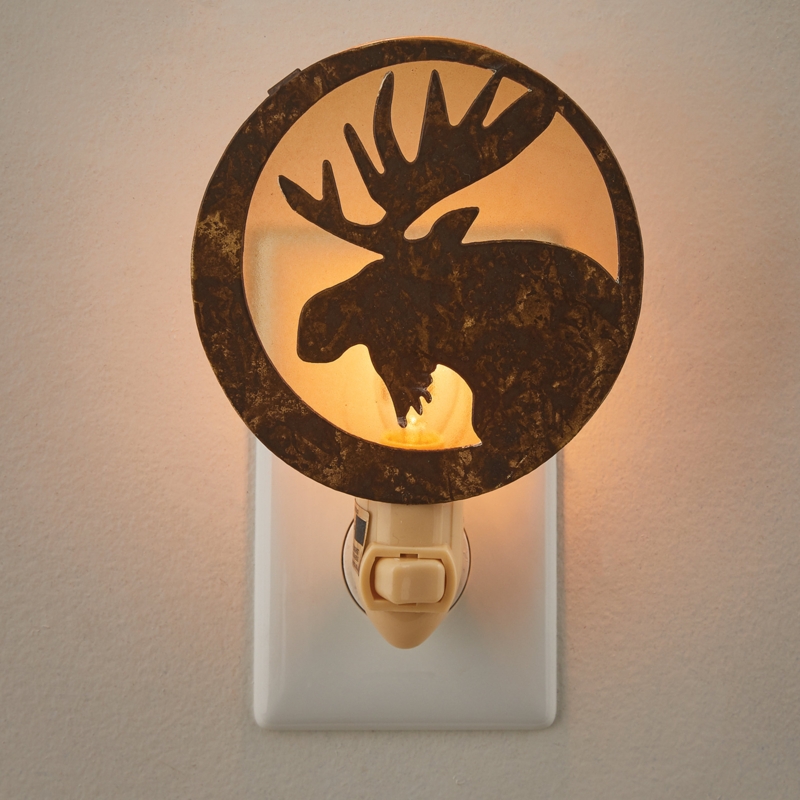 Lodge Style Night Light with Outlet Cover