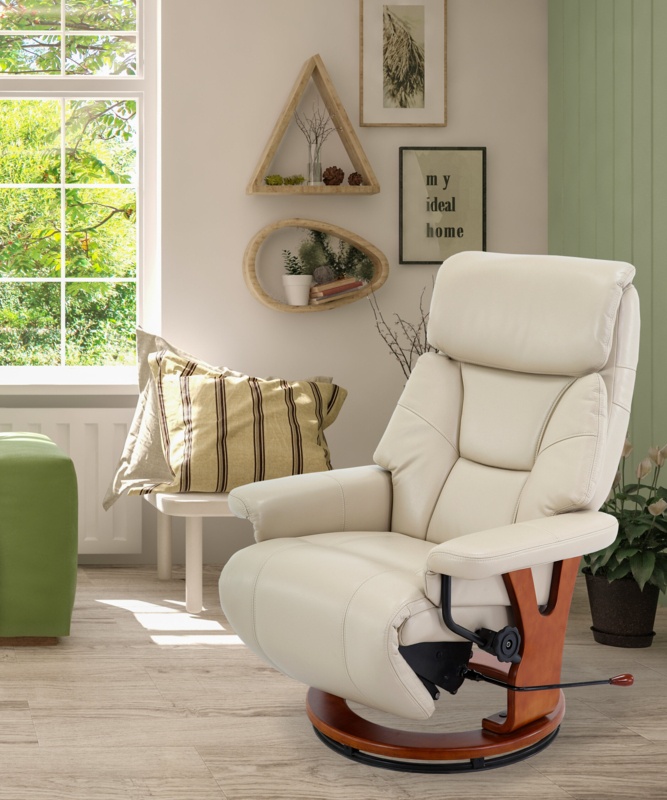 Morpeth Vegan Leather Swivel Recliner