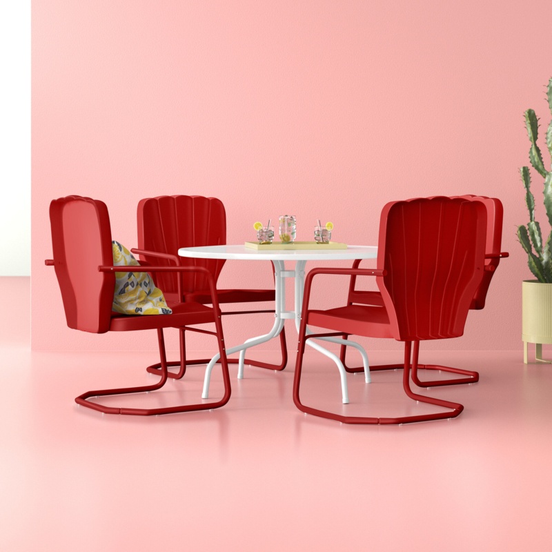 Morrison Round 4 - Person Outdoor Dining Set