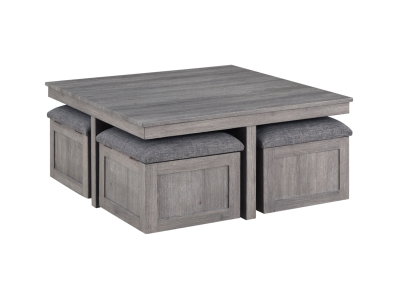 Coffee Table with Storage Stools