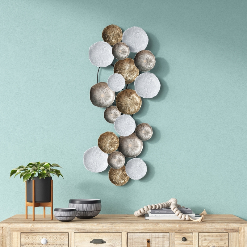 Abstract Metal Circle Wall Decor