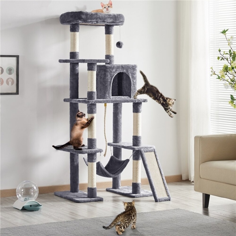 Multilevel Plush 63" Manorbier Cat Tree