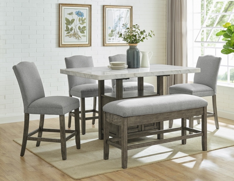 Mushegh 6 - Person Counter Height Dining Set