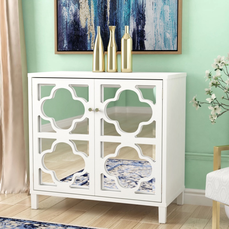 Musselwhite 34.25'' Tall 2 - Door Mirrored Accent Cabinet