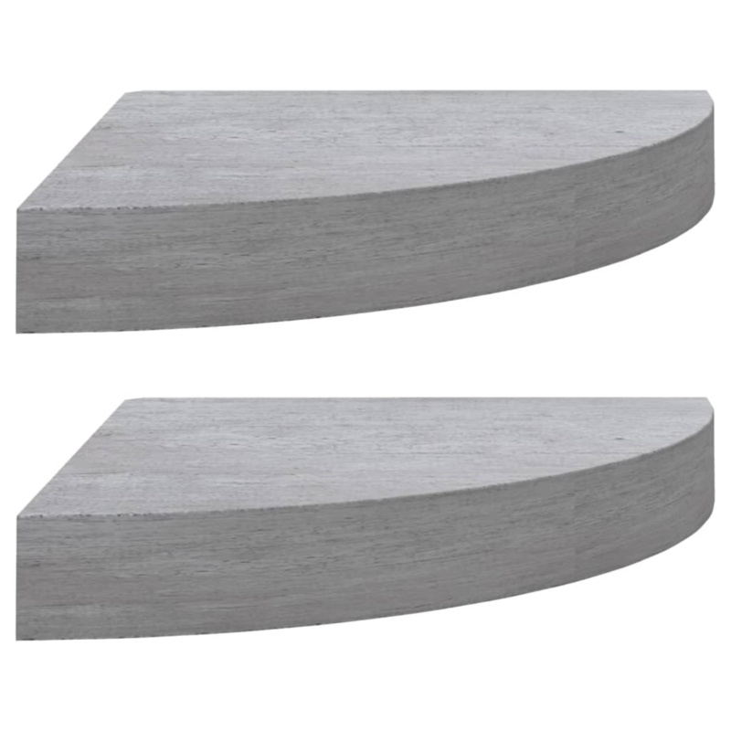 Naudiya 2 Piece Triangle Solid Wood Floating Shelf