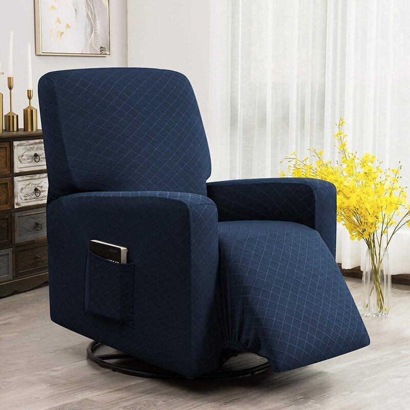 Navy Plush Slip Covers For Recliner 