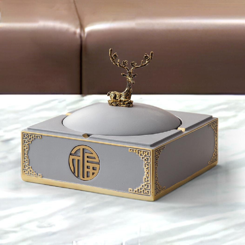Elegant Ashtray with Windproof Design