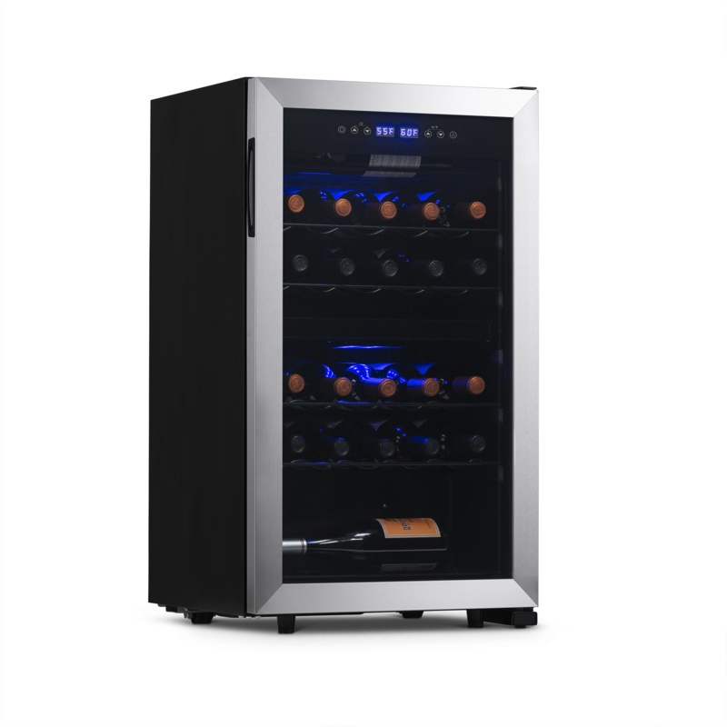 Newair Free Standing Wine Cooler, Stainless Steel