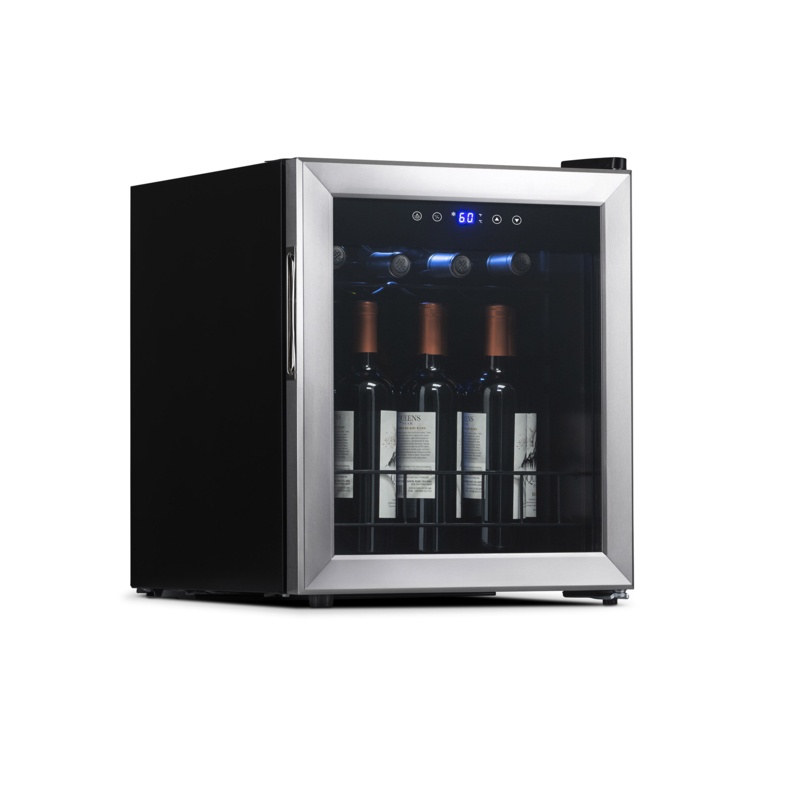 Newair Freestanding Wine Cooler, Stainless Steel