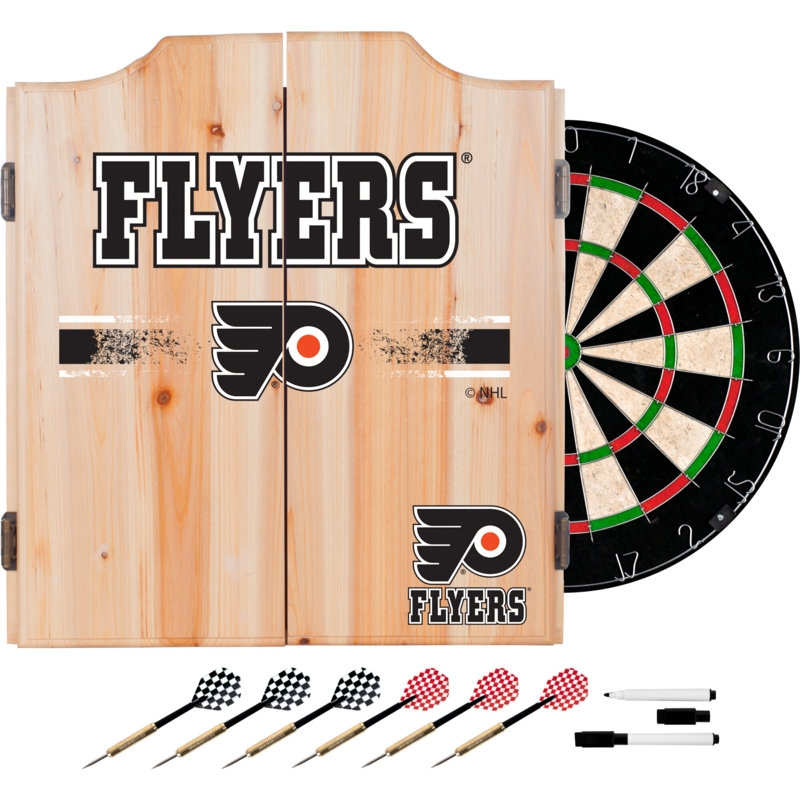 Custom Beveled Wood Dart Cabinet Set