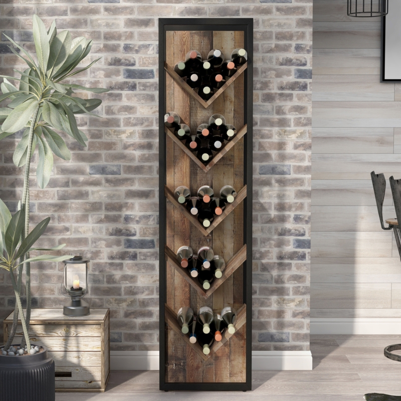 Modern Five-Shelf Wine Rack