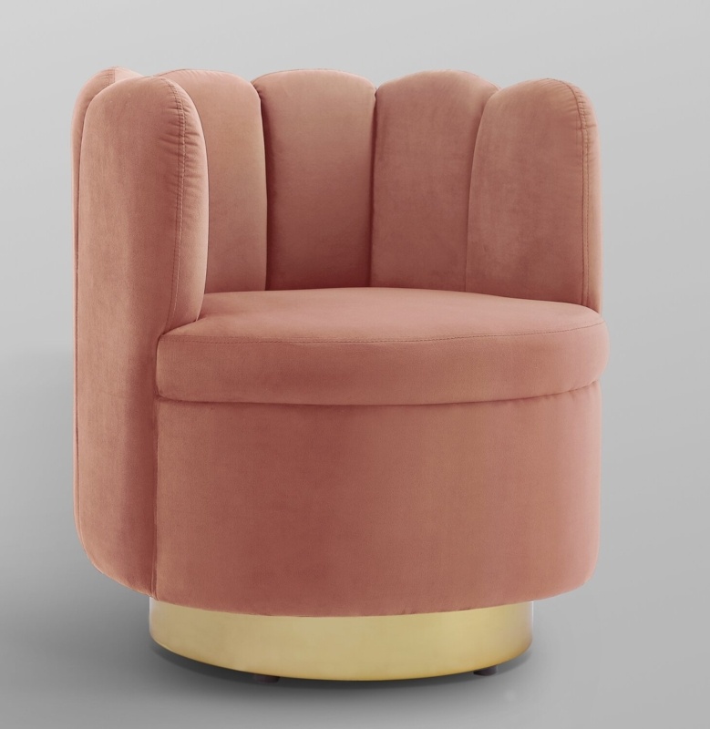 Nicole Miller New York Jett Velvet Swivel Accent Chair
