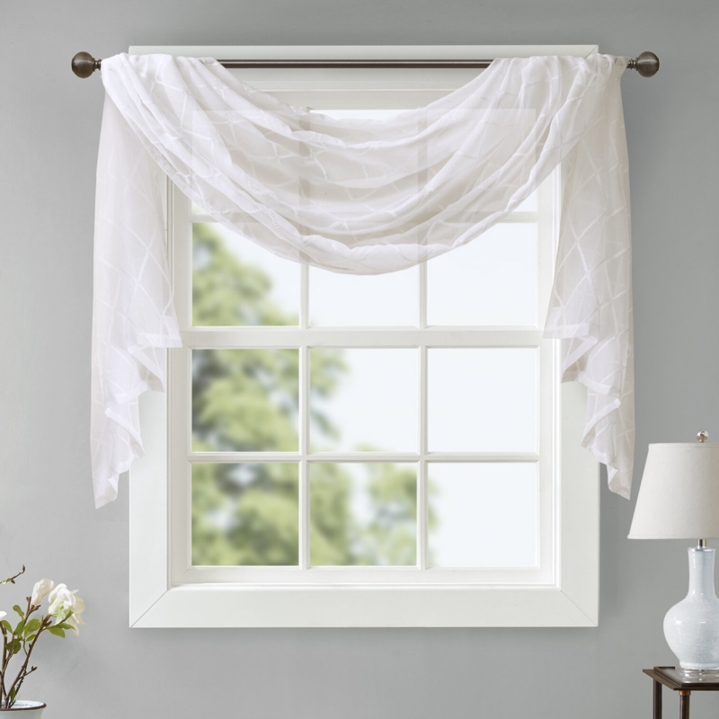 Solid Sheer Rod Pocket Window Scarf