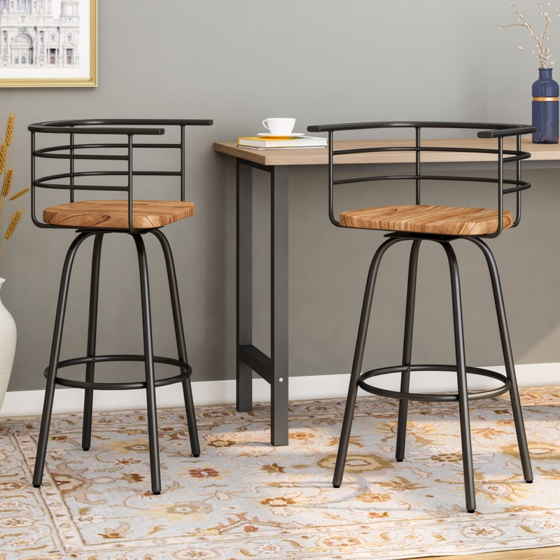 Industrial Modern Swivel Barstool