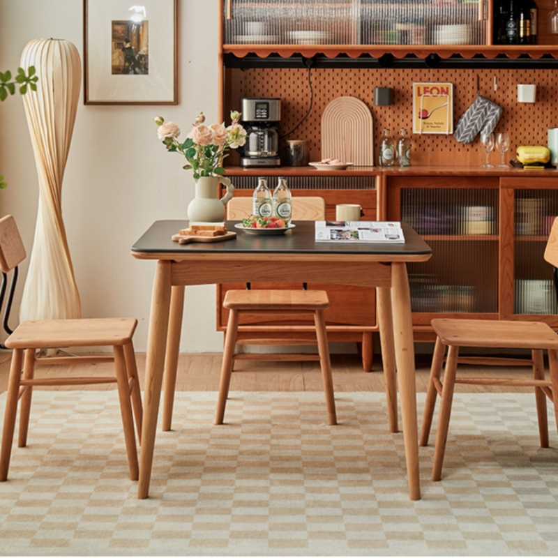 Durable Rock and Wood Kitchen Table