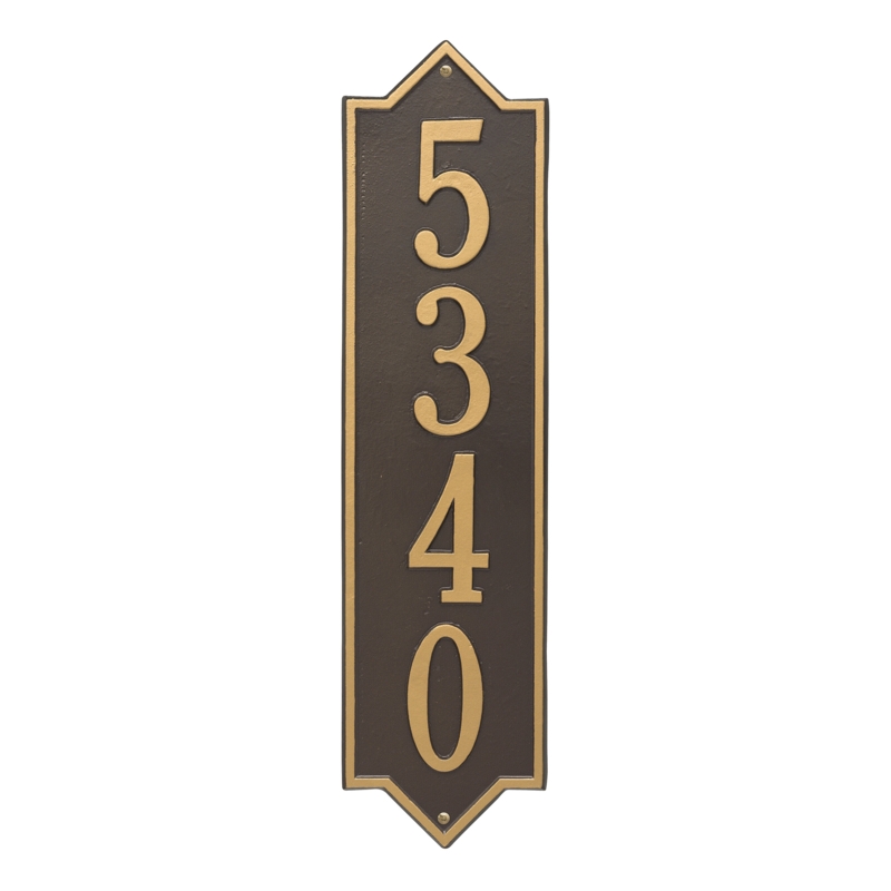 Vertical Address Plaque Estate Size