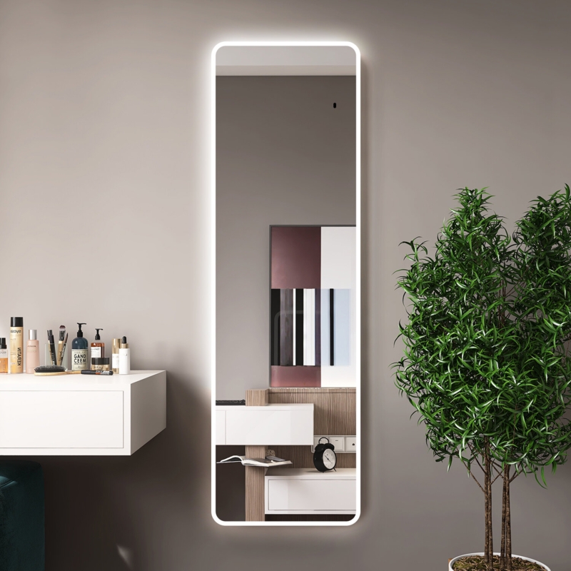 LED Floor and Wall-Mounted Stylish Mirror