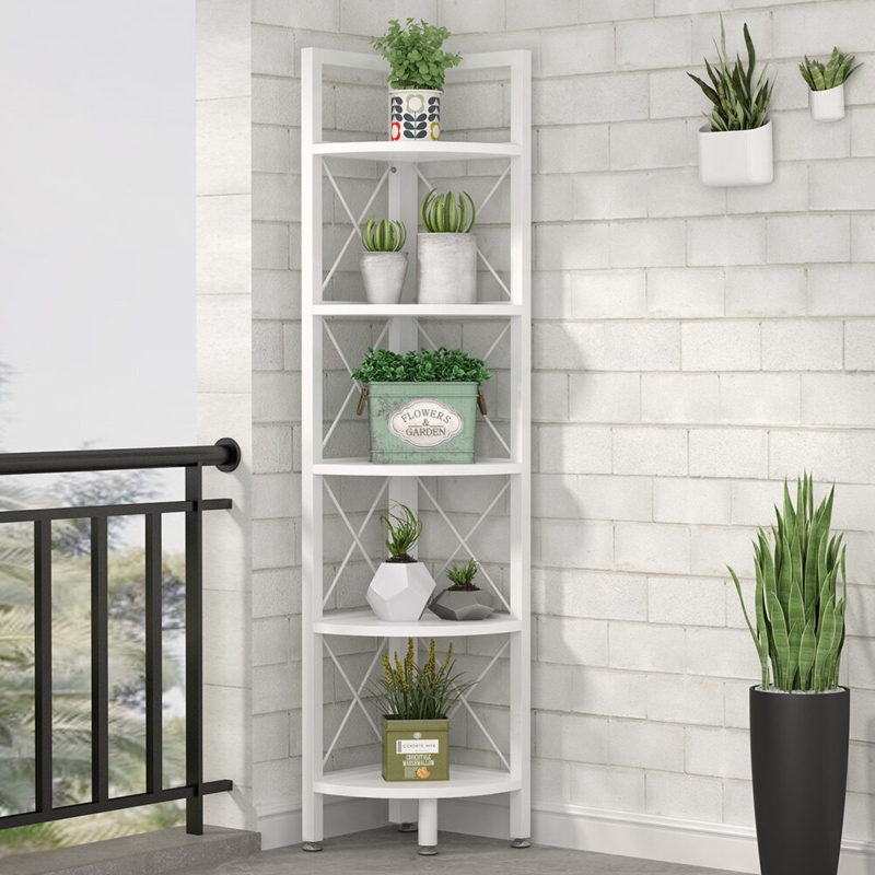 Fan-shaped 5-Tier Corner Shelf