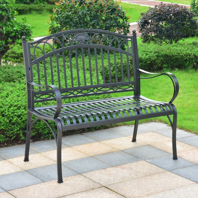Oak Bluffs Metal Outdoor Bench