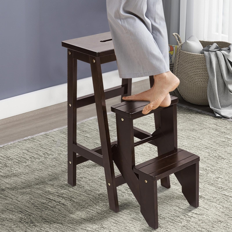 Multi-Purpose Wooden Step Stool