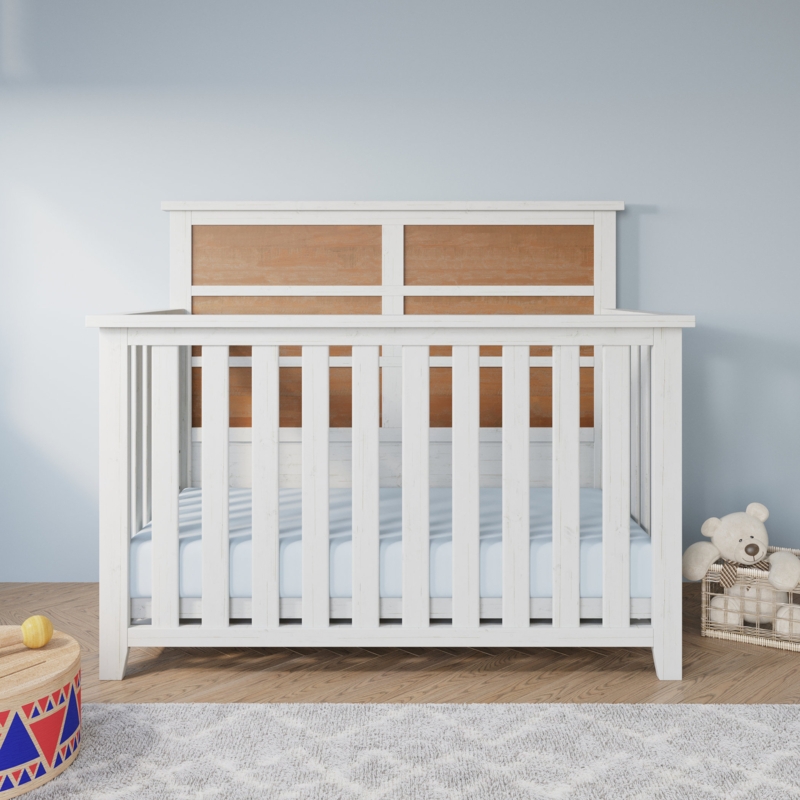 4-in-1 Coastal Rustic Convertible Crib