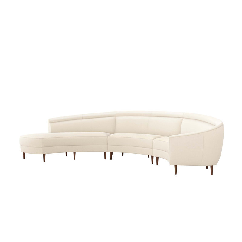 Off White Art Deco Living Room Sectional